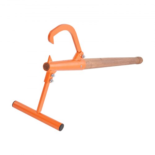 Timberjack 46.5 in Heavy Duty Log Lifter with Wooden Handle Log Roller