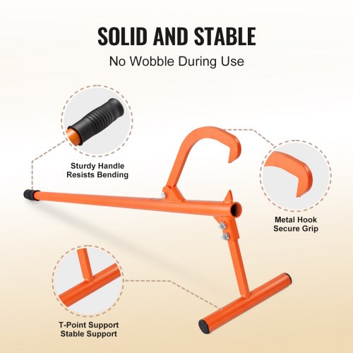 Timberjack 48 in Heavy Duty Log Lifter with Metal Handle Log Roller with Metal