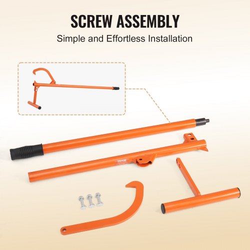 Timberjack 48 in Heavy Duty Log Lifter with Metal Handle Log Roller with Metal