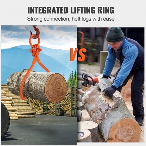 Log Skidding Tongs 18 inch 2 Claw Log Lifting Tongs Heavy Duty Steel