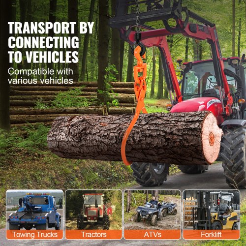 Log Skidding Tongs 18 inch 2 Claw Log Lifting Tongs Heavy Duty Rotating