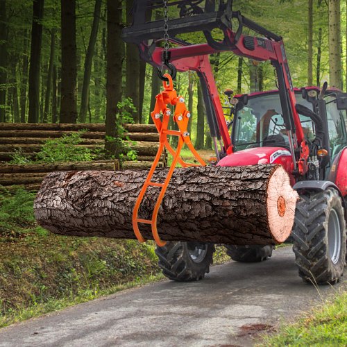 Timber Claw Hook 36 inch 4 Claw Log Grapple for Logging Tongs Swivel Steel
