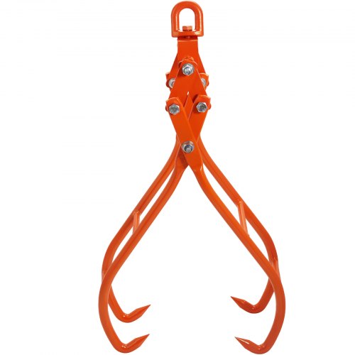 Timber Claw Hook 36 inch 4 Claw Log Grapple for Logging Tongs Swivel Steel