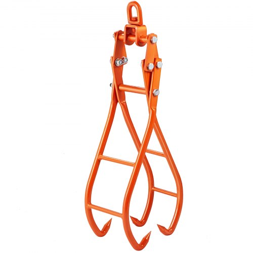 Timber Claw Hook 36 inch 4 Claw Log Grapple for Logging Tongs Swivel Steel