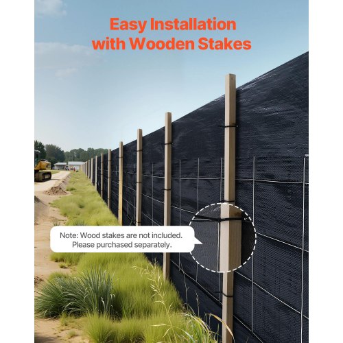 Silt Fence Fabric Roll 2 x 100 ft Backed Wire Silt Fence Erosion Control