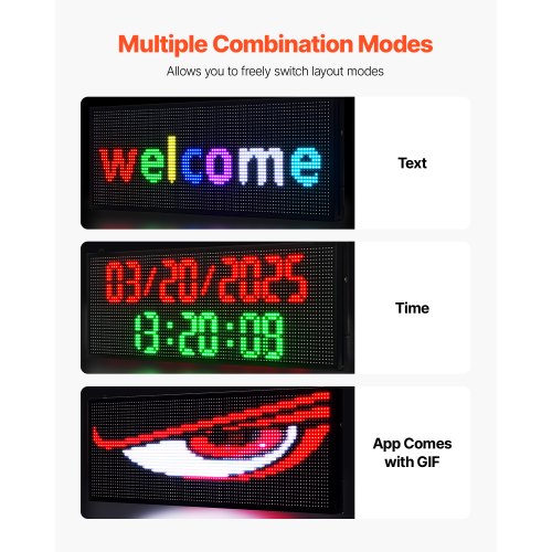 Programmable LED Sign P10 Full Color Flexible Digital Scrolling Panel DIY
