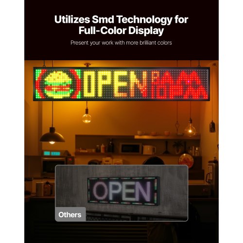 Programmable LED Sign P10 Full Color Flexible Digital Scrolling Panel DIY