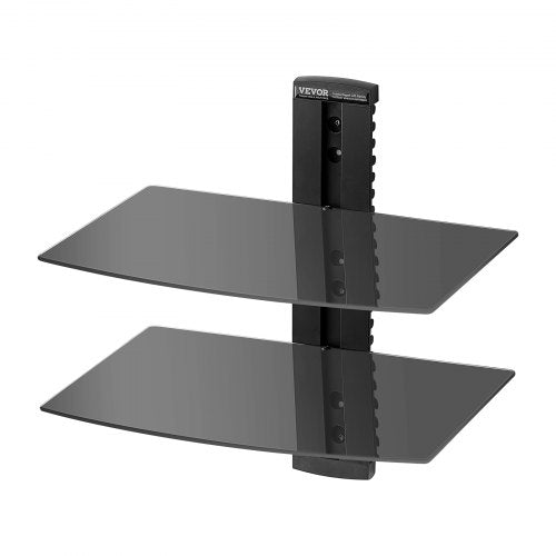 Glass Floating Shelves Holds up to 18 lbs TV Wall Mount with Shelf