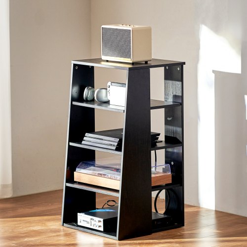 5Tier AV Media Stand Wooden AudioVideo Media Stand for DVD PlayersCable