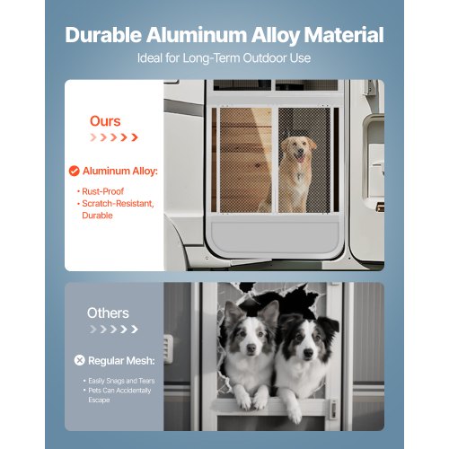 RV Screen Door Protector 285 x 315 inch Door Grille Easy to Install