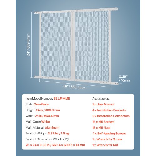 RV Screen Door Protector 24 x 26 inch Door Grille Easy to Install