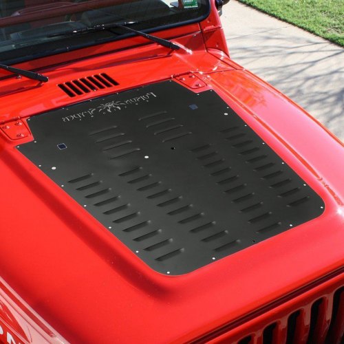 Vented Hood Louver Black Powder Coat For 20132017 Jeep Wrangler JK – 4 L