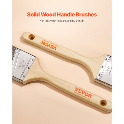 Paint Brushes 12 Piece Angle Paint Brush Treated Wood Handle Paint Brush