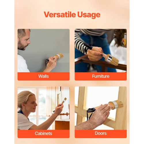 Chalk Wax Paint Brush 4 Piece Wax Paint Brush Chalk Paint Brushes for Furniture