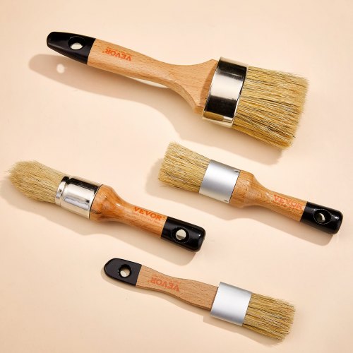 Chalk Wax Paint Brush 4 Piece Wax Paint Brush Chalk Paint Brushes for Furniture