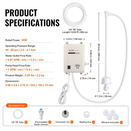 Water Pump System for 5 Gallon Bottles Automatic Electric Dispenser Single