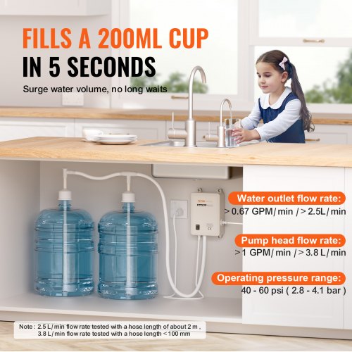 Bottled Water Dispenser Pump System 2x5 Gallon Dispensing System Automatic