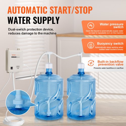 Bottled Water Dispenser Pump System 2x5 Gallon Dispensing System Automatic