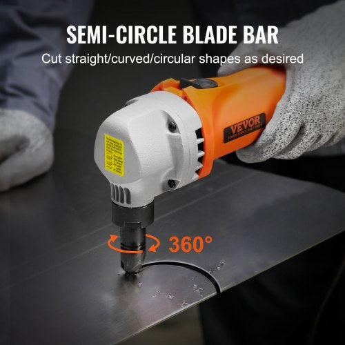 Sheet Metal Nibbler 550W Powerful 2200 RPM High Speed 360 Degree Rotation
