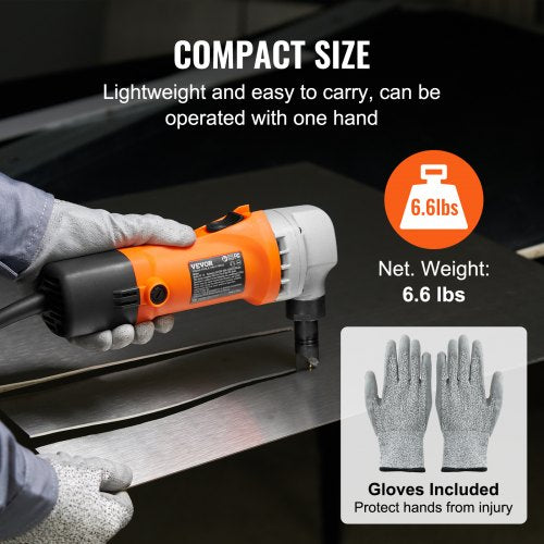 Sheet Metal Nibbler 550W Powerful 2200 RPM High Speed 360 Degree Rotation
