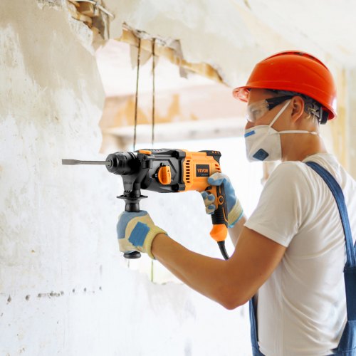 1 Inch SDSPlus Rotary Hammer Drill 8 Amp Corded Drills Heavy Duty