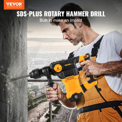 1-1/4 Inch SDSPlus Rotary Hammer Drill 13 Amp Corded Drills Heavy Duty