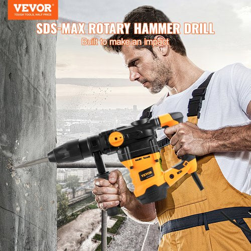 1916 Inch SDSMax Rotary Hammer Drill 13Amp Corded Drills Heavy Duty