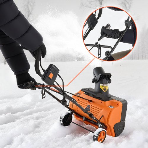 Electric Snow Blower 20 inch 15A Corded Snow Thrower with Dual LED