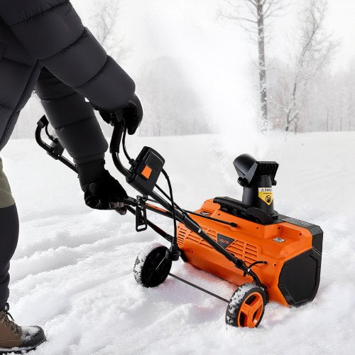 Electric Snow Blower 23 inch 15A Corded Snow Thrower with Dual LED