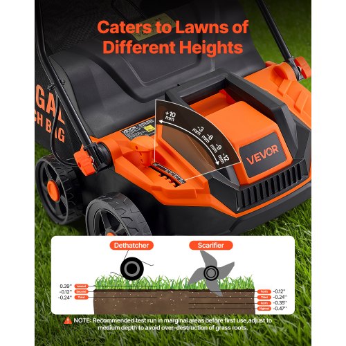 2in1 Electric Dethatcher and Scarifier 13Inch 13 Amp Corded Lawn