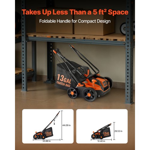 2in1 Electric Dethatcher and Scarifier 13Inch 13 Amp Corded Lawn