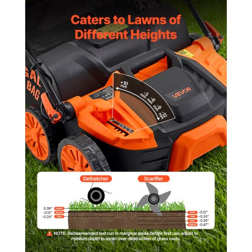 2in1 Electric Dethatcher and Scarifier 16Inch 15 Amp Corded Lawn