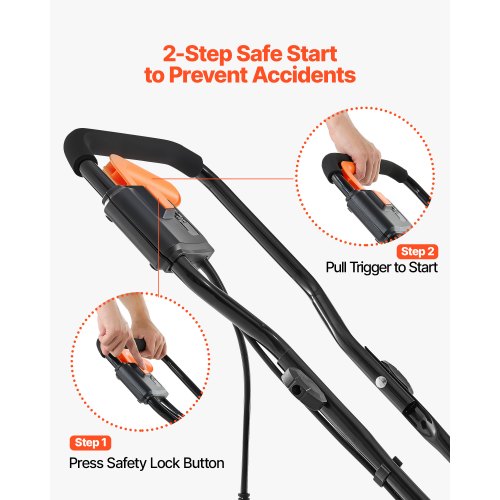 Electric Snow Shovel 12A 17 inch Corded Snow Shovel 60° Adjustable Chute