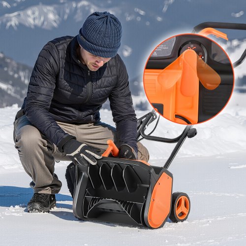 Electric Snow Shovel 12A 17 inch Corded Snow Shovel 60° Adjustable Chute