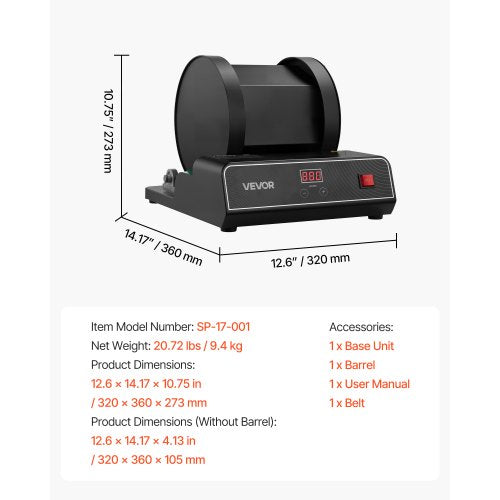 Rock Tumbler Kit 17 Lbs Polishing 2Speed Stone With 240Hour Timer Polisher