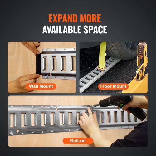 E Track TieDown Rail Kit 34PCS 5FT ETracks Set Includes 8 Steel Rails 2