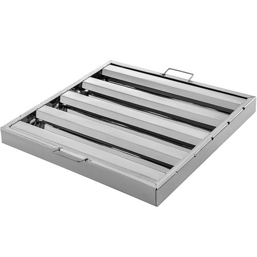 Pack of 6 Hood Filters 195W x 195H Inch 430 Stainless Steel 4 Grooves