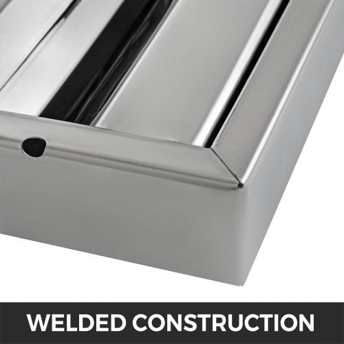 Pack of 6 Hood Filters 195W x 245H Inch 430 Stainless Steel 4 Grooves