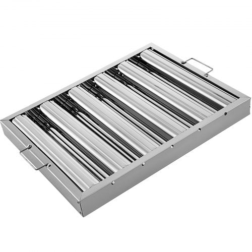 Pack of 6 Hood Filters 195W x 155H Inch 430 Stainless Steel 5 Grooves