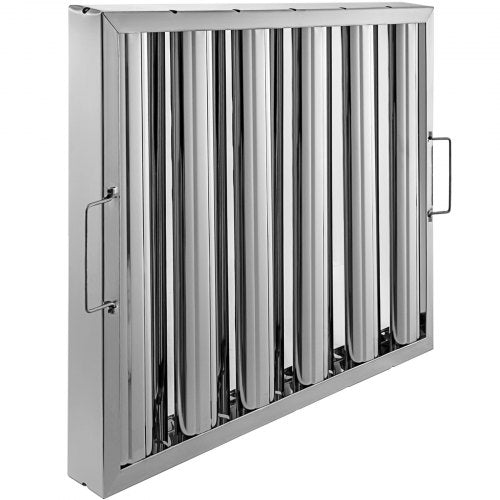 Pack of 6 Hood Filters 195W x 155H Inch 430 Stainless Steel 5 Grooves