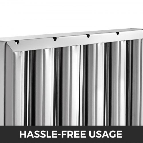 Pack of 6 Hood Filters 195W x 155H Inch 430 Stainless Steel 5 Grooves