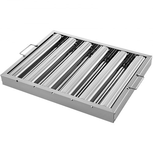Pack of 6 Hood Filters 195W x 155H Inch 430 Stainless Steel 5 Grooves