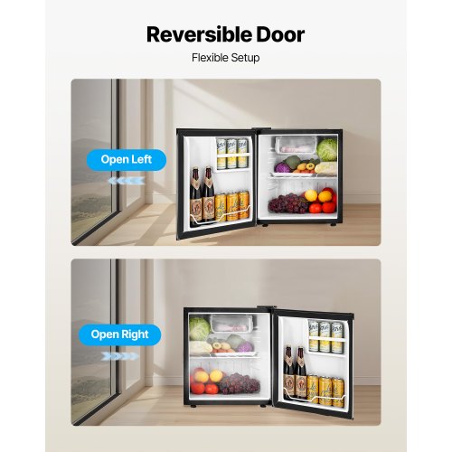 Mini Fridge 16 Cuft Single Door Compact Refrigerator Adjustable Temperature