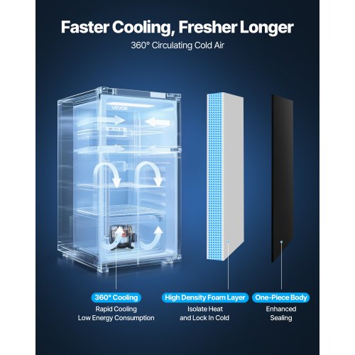 Mini Fridge 32 Cuft Single Door Compact Refrigerator Adjustable Temperature