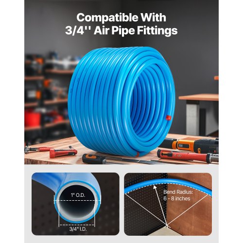 Air Compressor Line Kit 200FT x 34 HDPEAluminum Compressed Air Piping