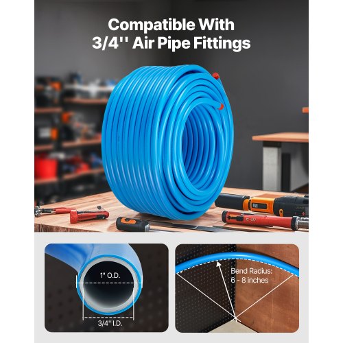 Air Compressor Line Kit 300FT x 34 HDPEAluminum Compressed Air Piping