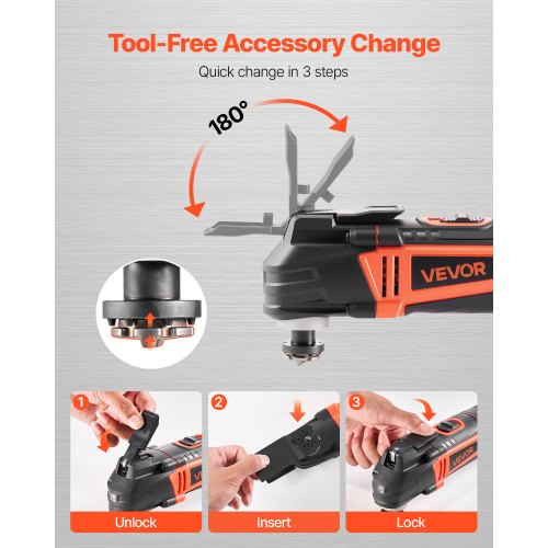 Multitool Oscillating Tool 3Amps Corded Oscillating Multi Tool with 6