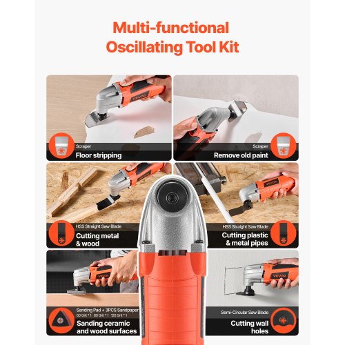 Oscillating Tool Multitool 22Amps 22000 OPM Electric Oscillating Multi