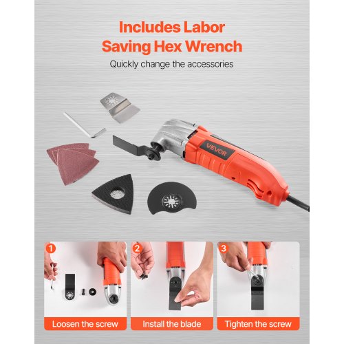 Oscillating Tool Multitool 22Amps 22000 OPM Electric Oscillating Multi