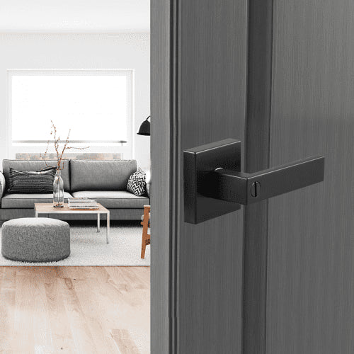 Privacy Door Handle 10 Pack Matte Black Door Lever Left or Right Handing